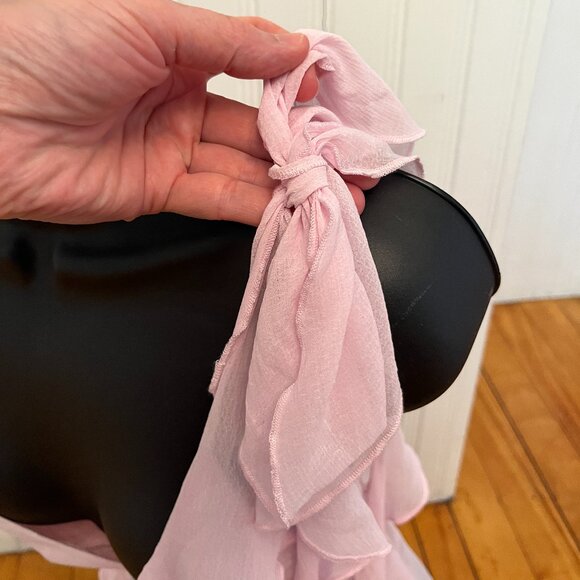 NWT Urban Outfitters Pink Belle Ruffle Wrap Top, Size Small - Picture 7 of 15